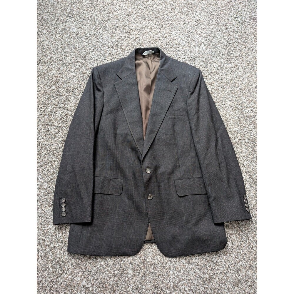 Christian Brooks 42R Dark Charcoal‎ USA Made Mens Blazer Suit Jacket Sport Coat